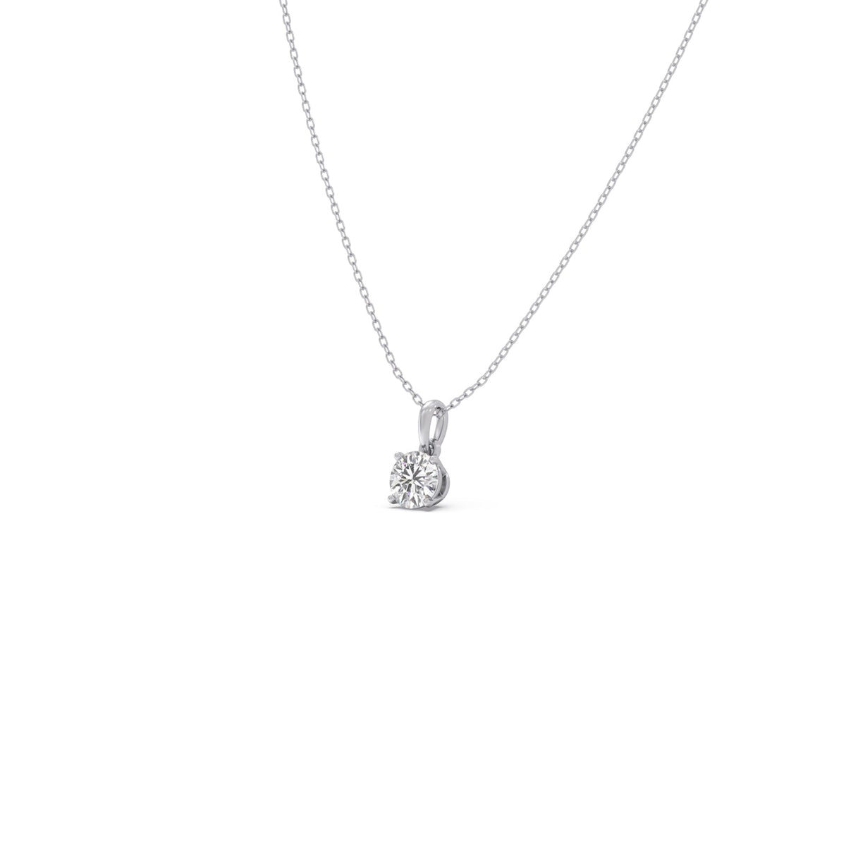 Minimalist Round Solitaire Pendant
