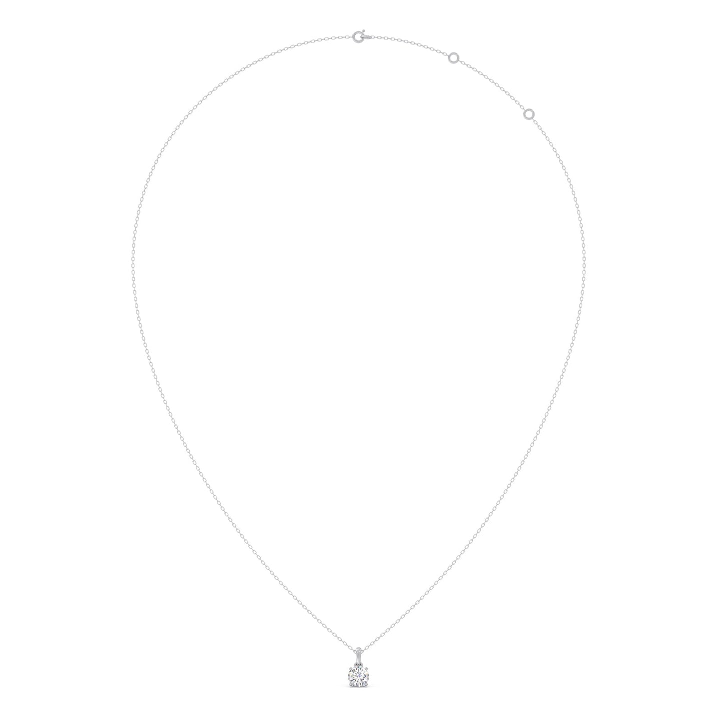 Minimalist Round Solitaire Pendant