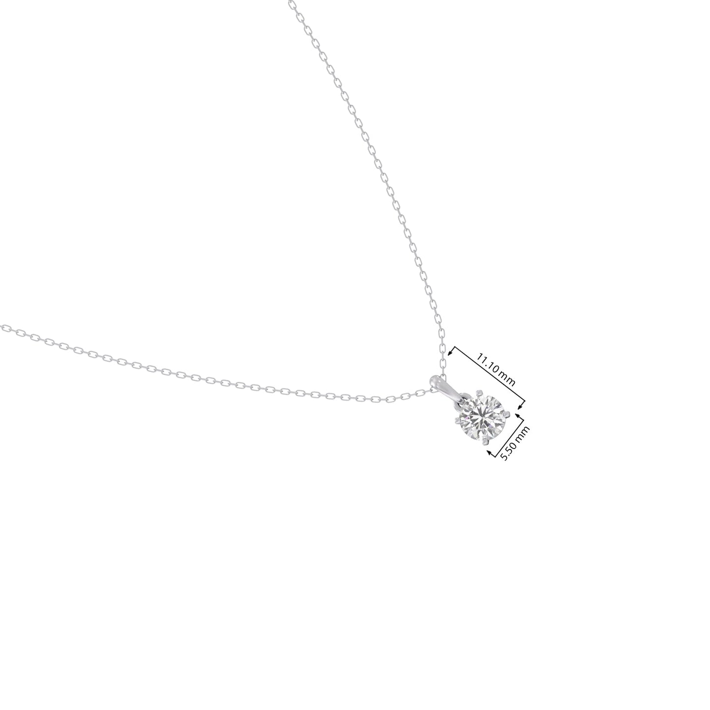 Minimalist Round Solitaire Pendant