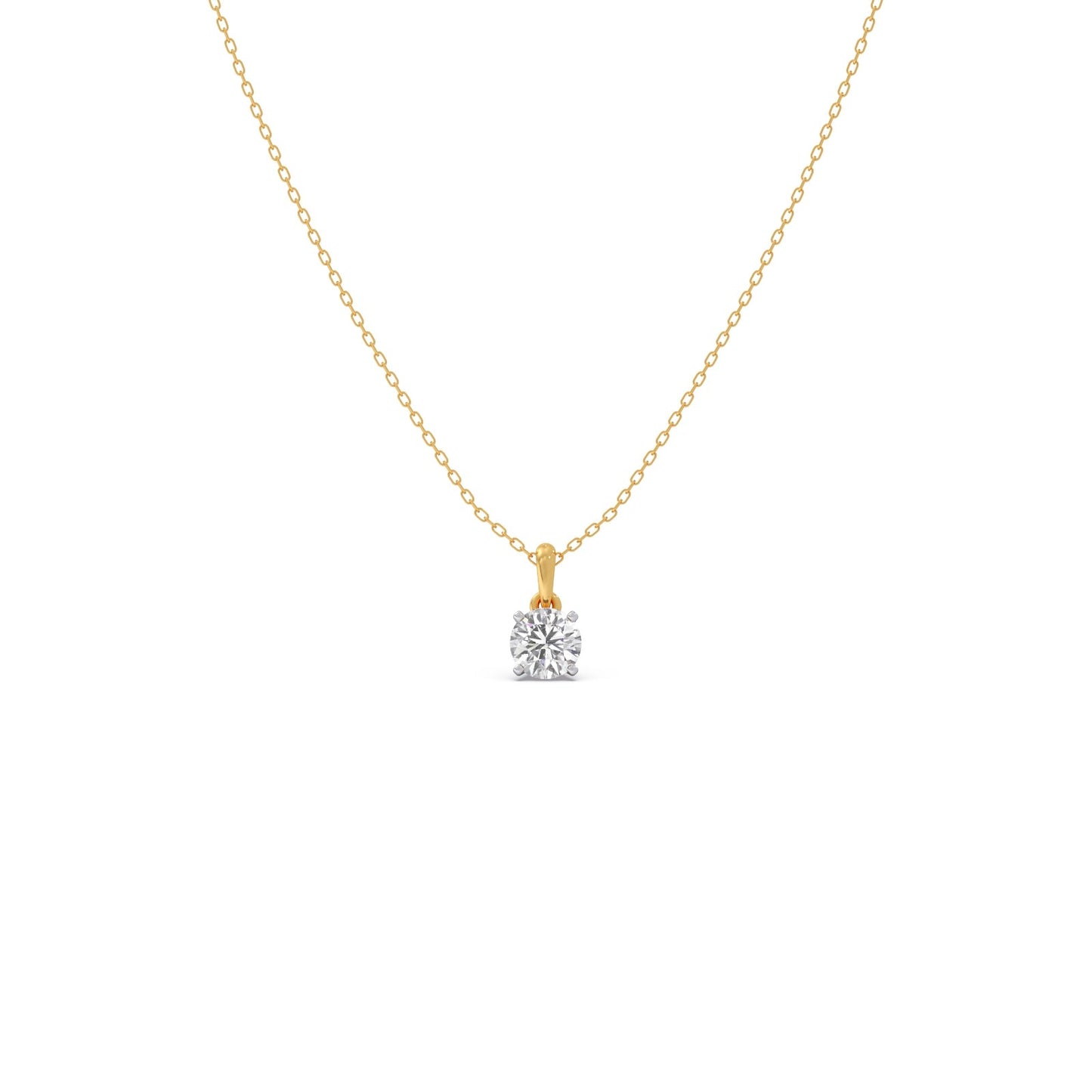 Minimalist Round Solitaire Pendant