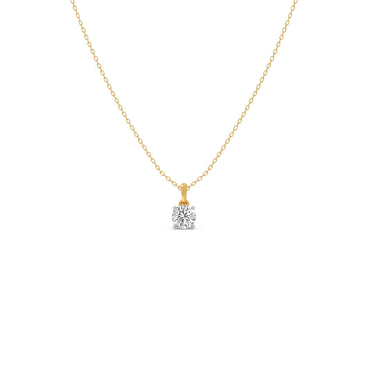 Minimalist Round Solitaire Pendant