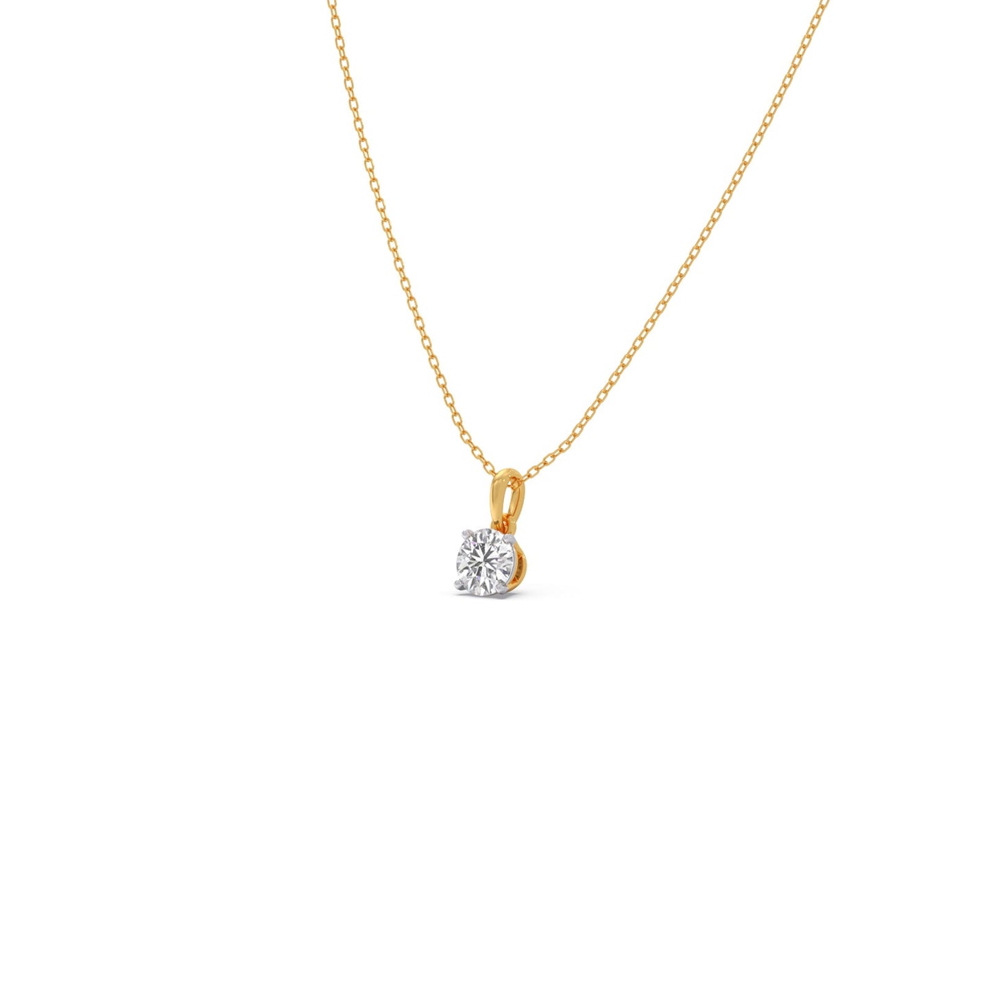 Minimalist Round Solitaire Pendant