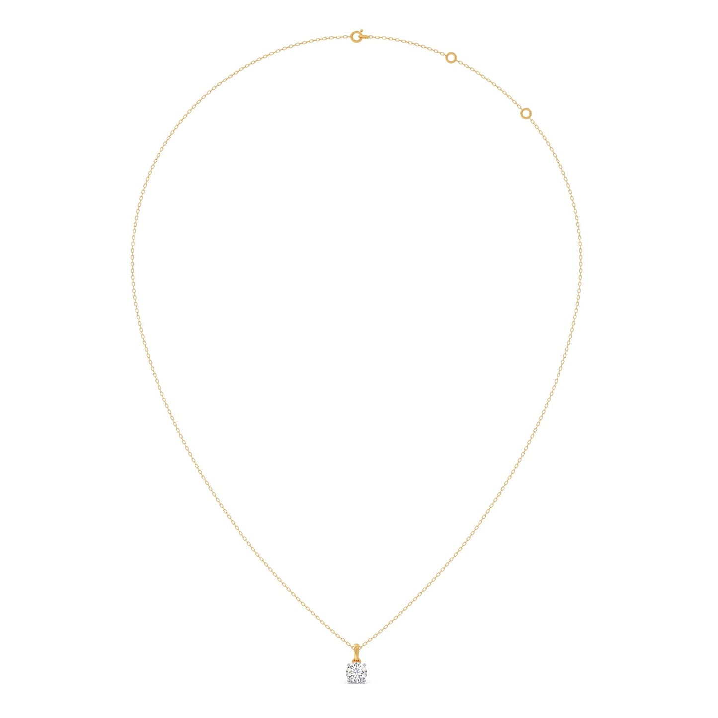 Minimalist Round Solitaire Pendant