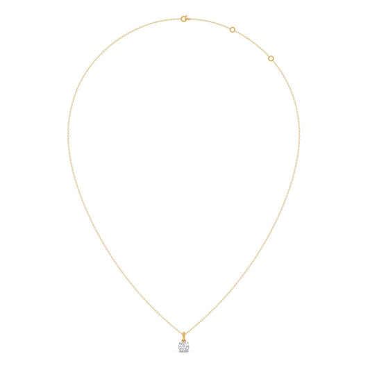 Minimalist Round Solitaire Pendant