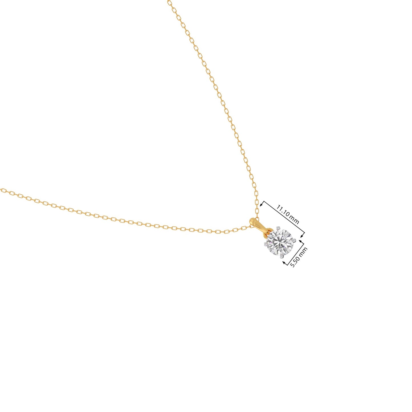 Minimalist Round Solitaire Pendant