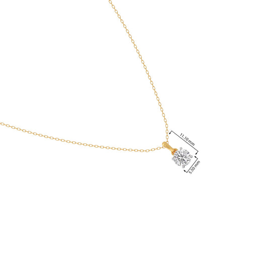Minimalist Round Solitaire Pendant