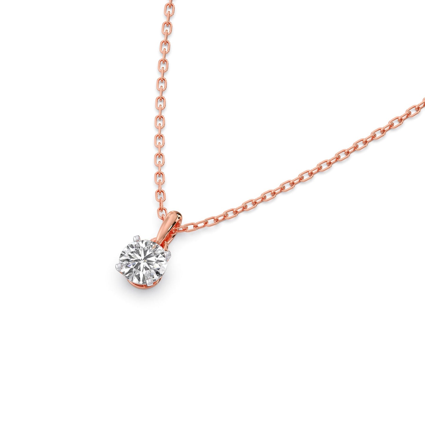 Shimmering Round Solitaire Pendant