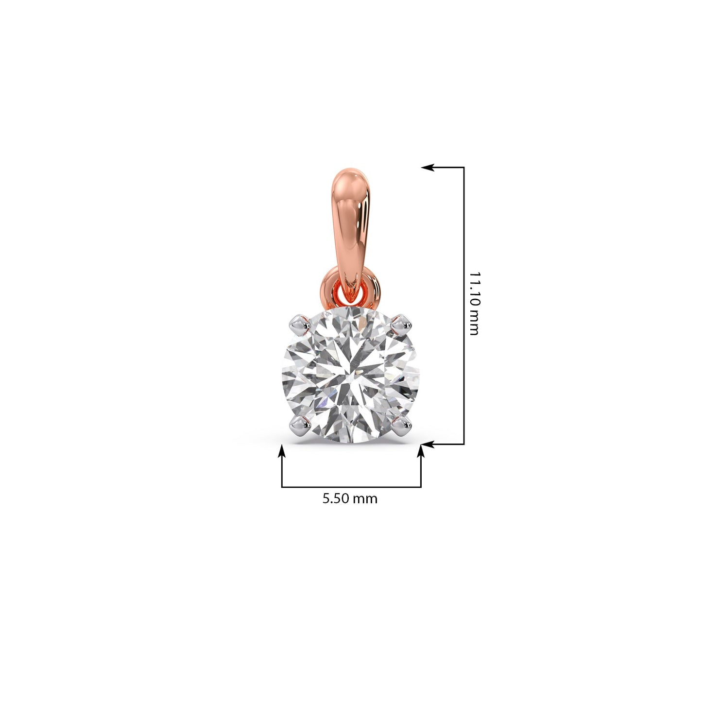 Shimmering Round Solitaire Pendant