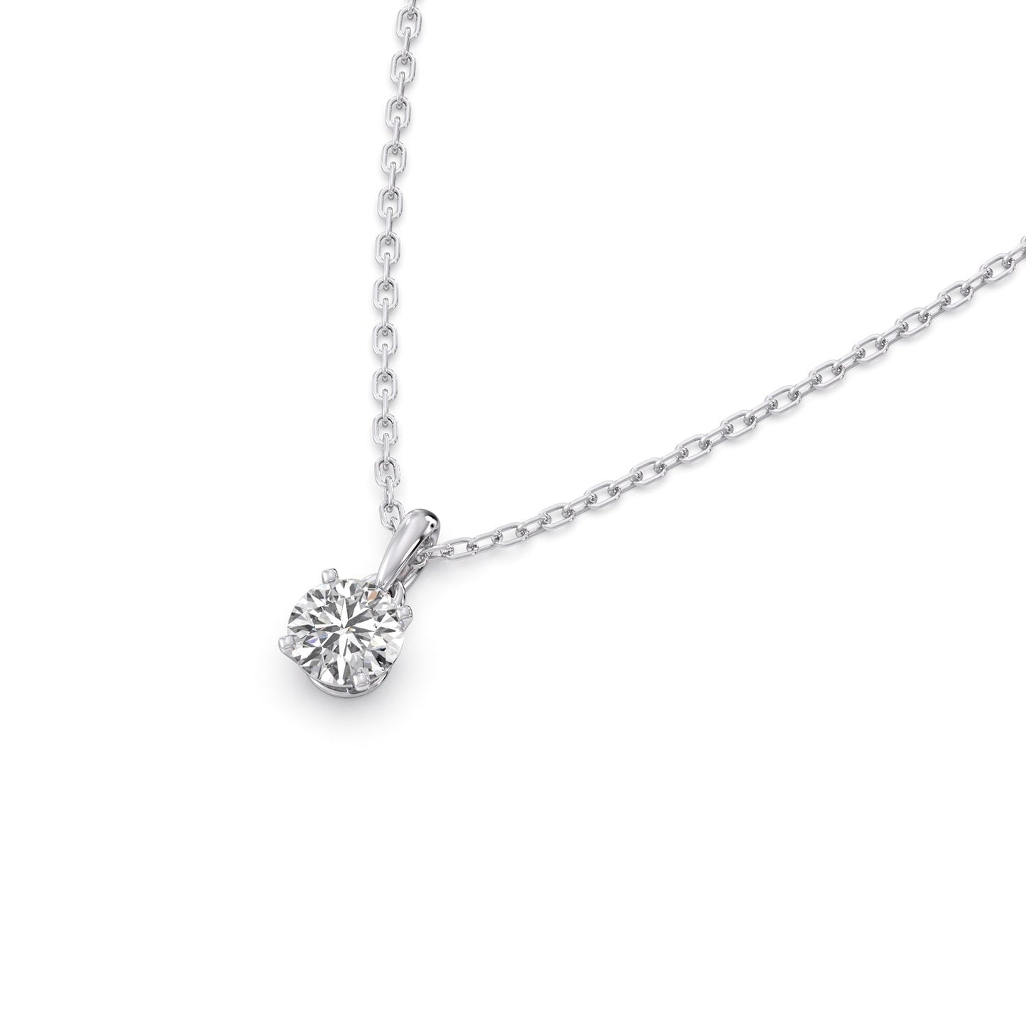 Shimmering Round Solitaire Pendant