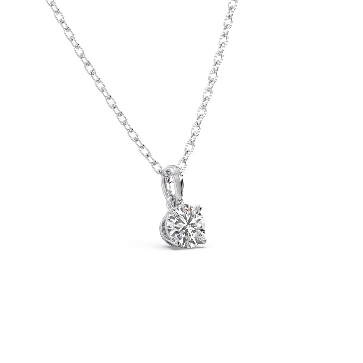 Shimmering Round Solitaire Pendant