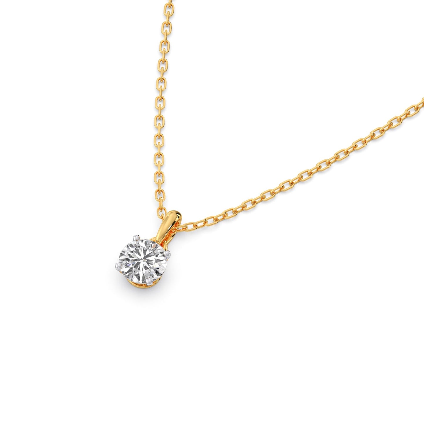 Shimmering Round Solitaire Pendant