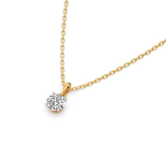 Shimmering Round Solitaire Pendant