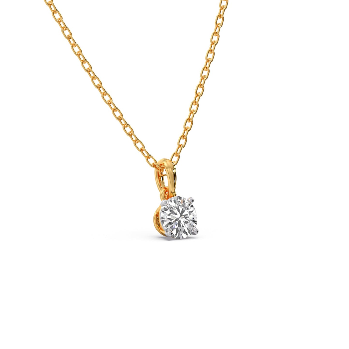 Shimmering Round Solitaire Pendant