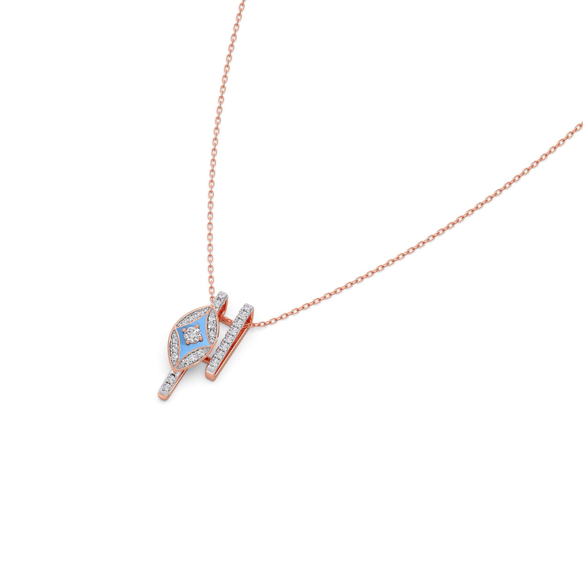 Cotton Candy Skyline Diamond Chain Pendant
