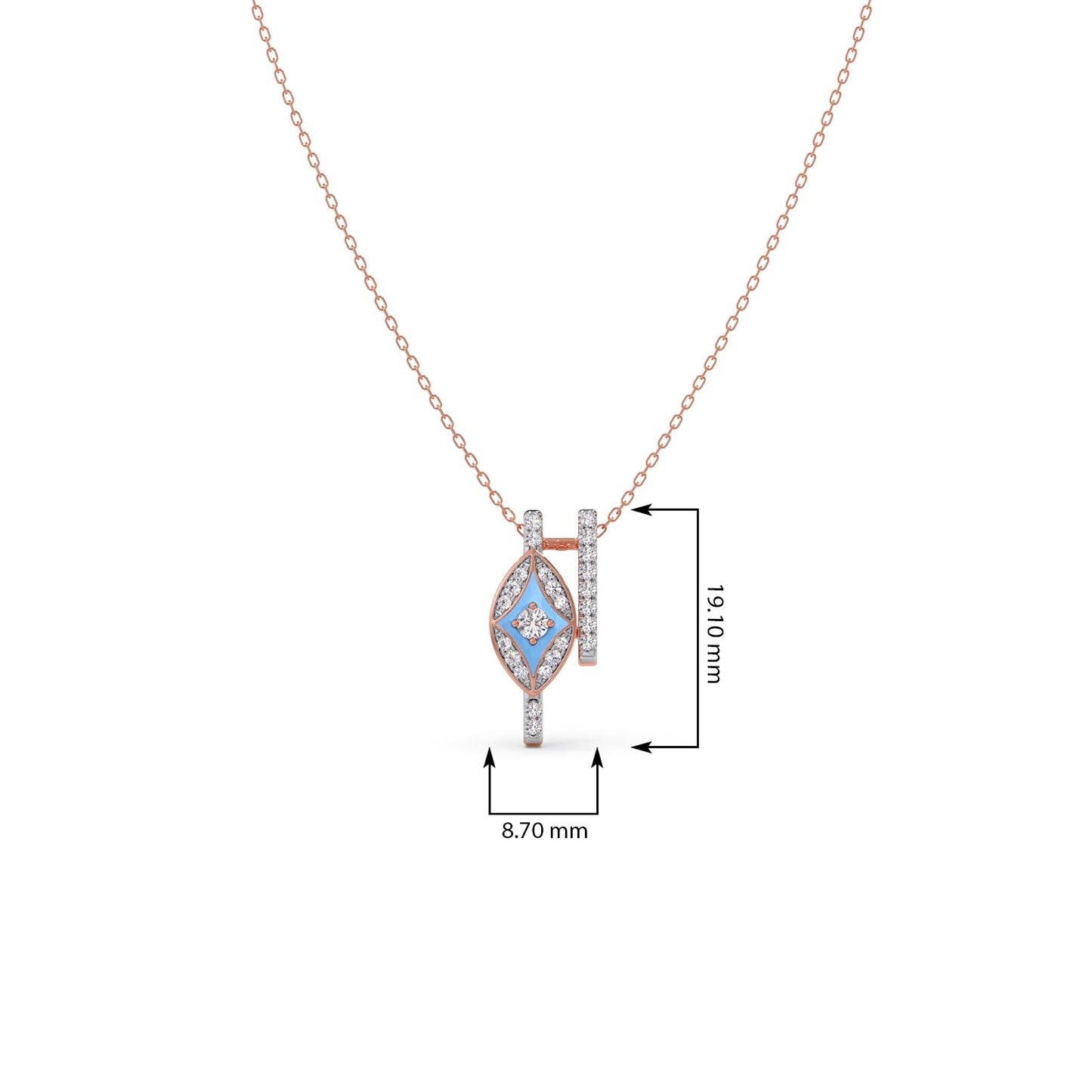 Cotton Candy Skyline Diamond Chain Pendant