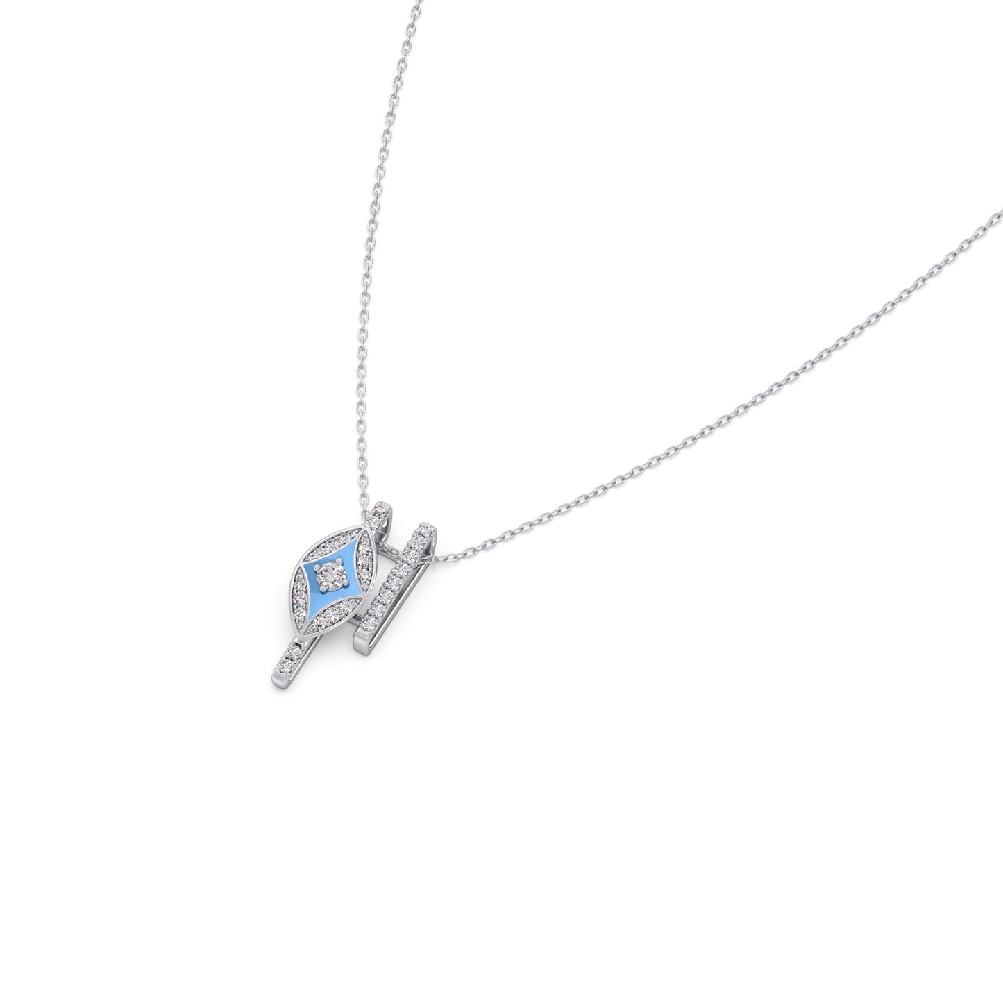 Cotton Candy Skyline Diamond Chain Pendant