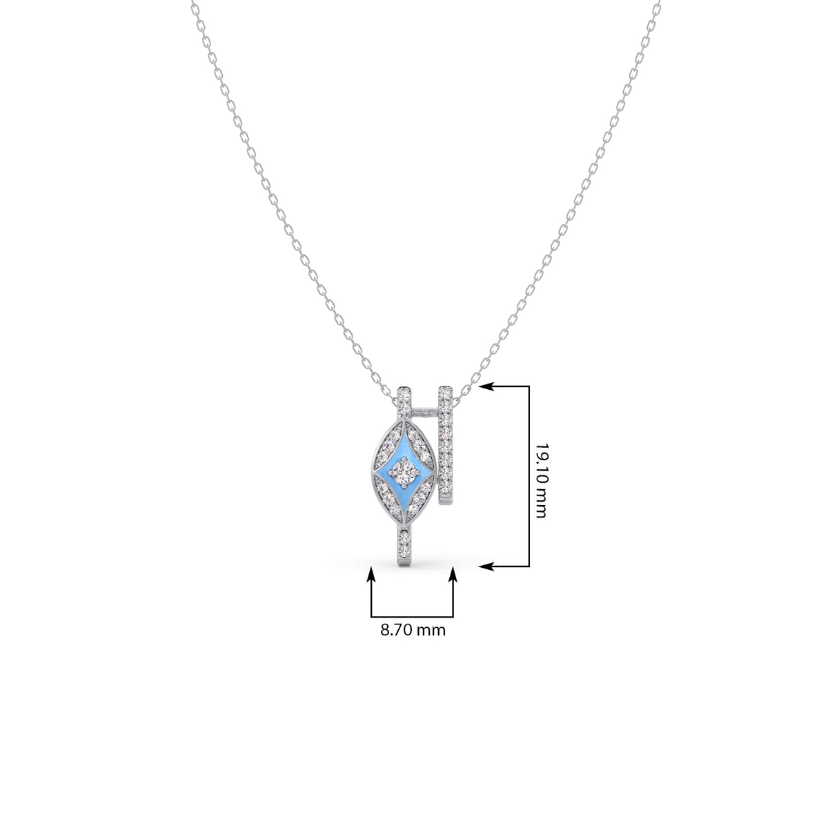 Cotton Candy Skyline Diamond Chain Pendant