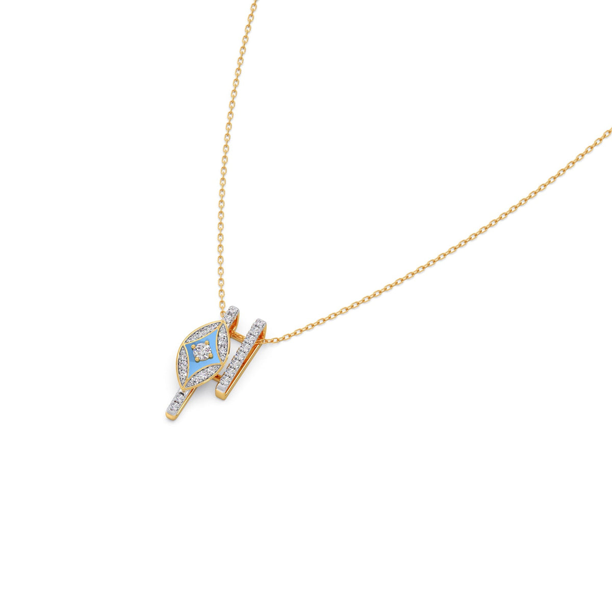 Cotton Candy Skyline Diamond Chain Pendant