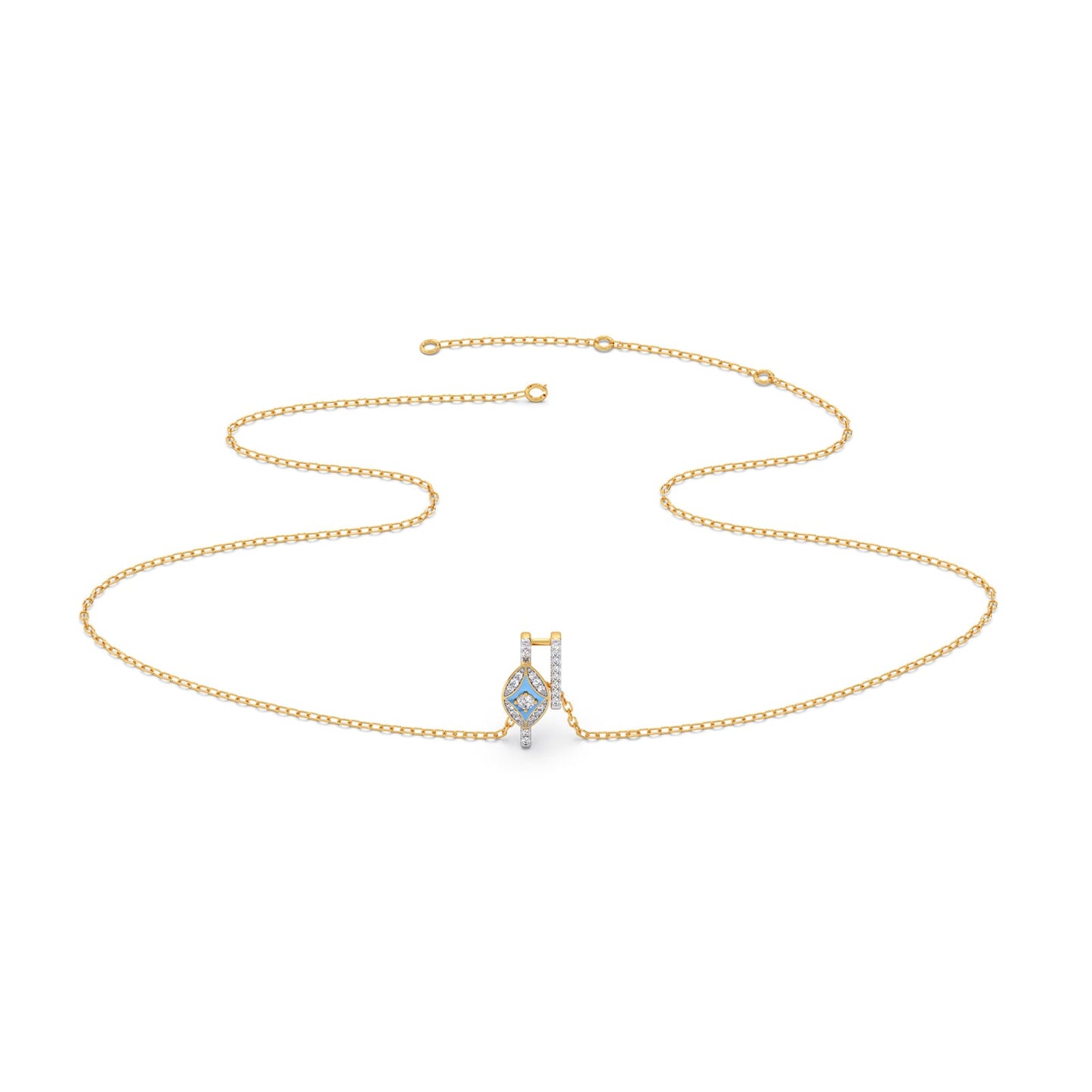 Cotton Candy Skyline Diamond Chain Pendant