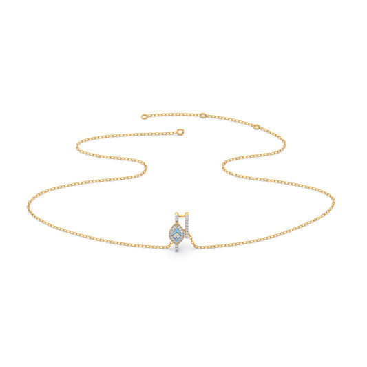 Cotton Candy Skyline Diamond Chain Pendant
