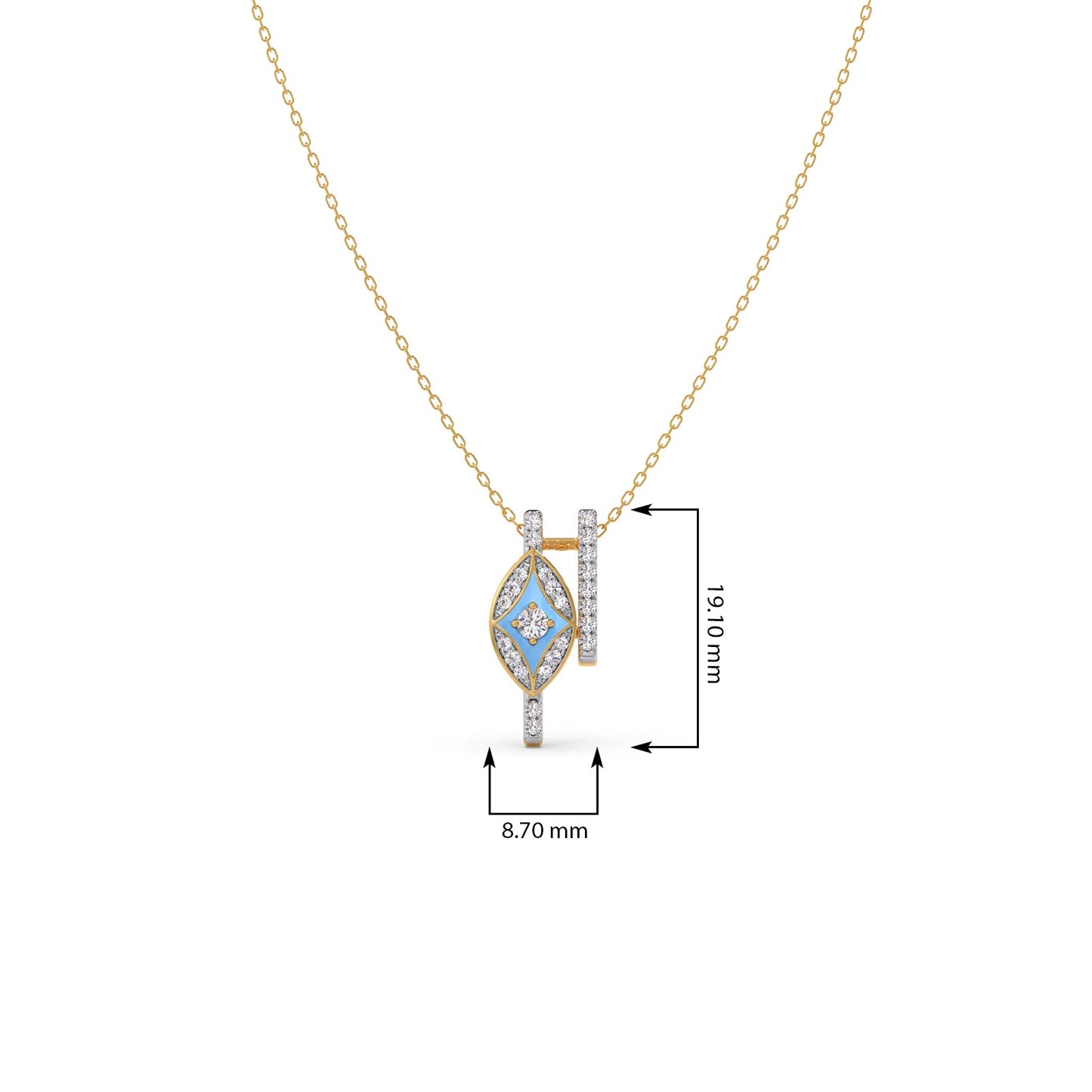 Cotton Candy Skyline Diamond Chain Pendant