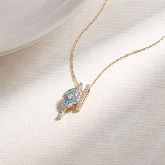 Cotton Candy Skyline Diamond Chain Pendant