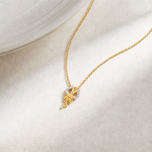 Vedic Trishul Round Diamond Pendant