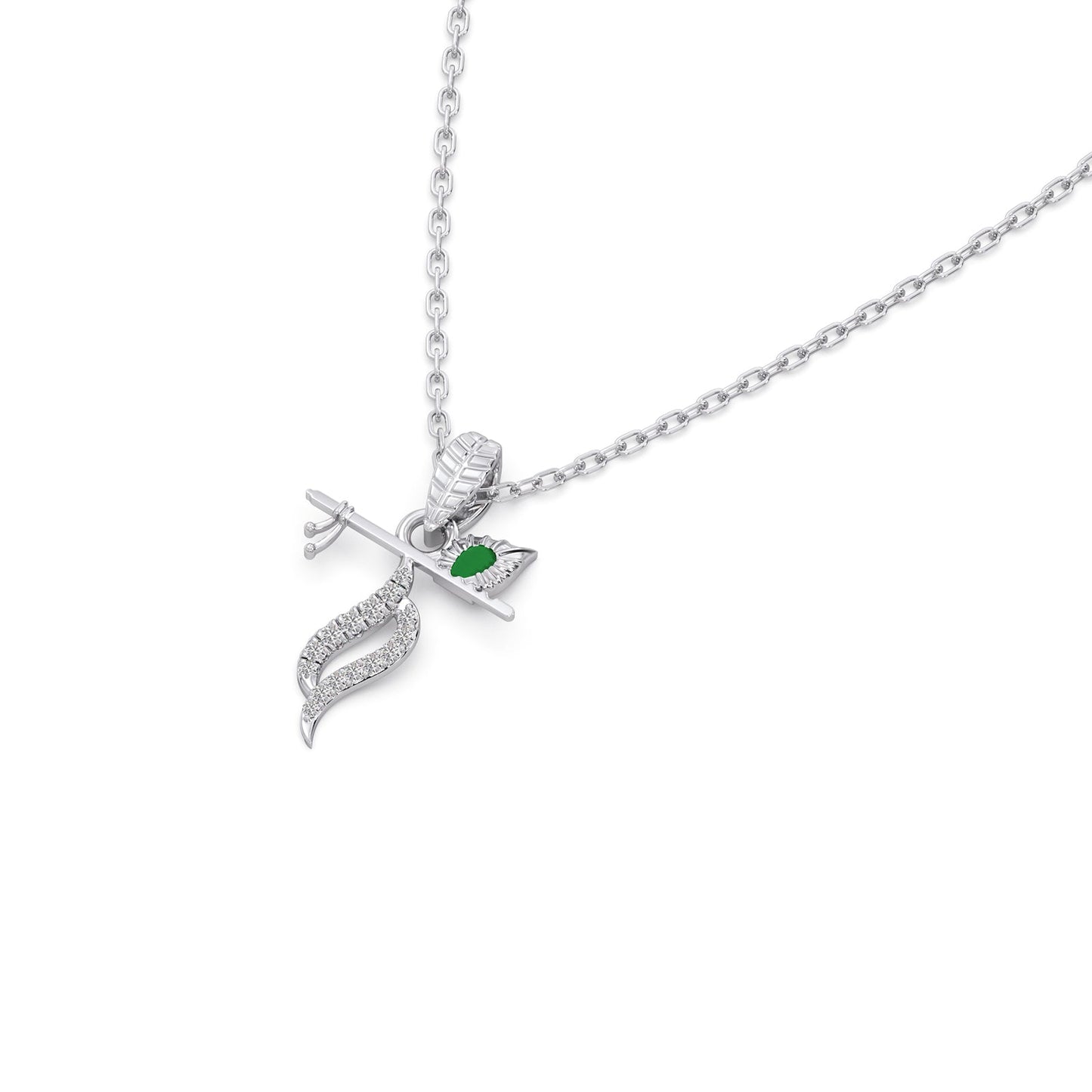 Krishna’s Flute Diamond Pendant