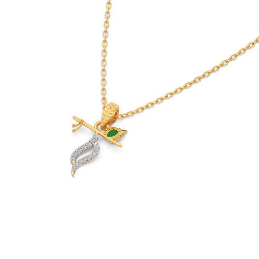 Krishna’s Flute Diamond Pendant