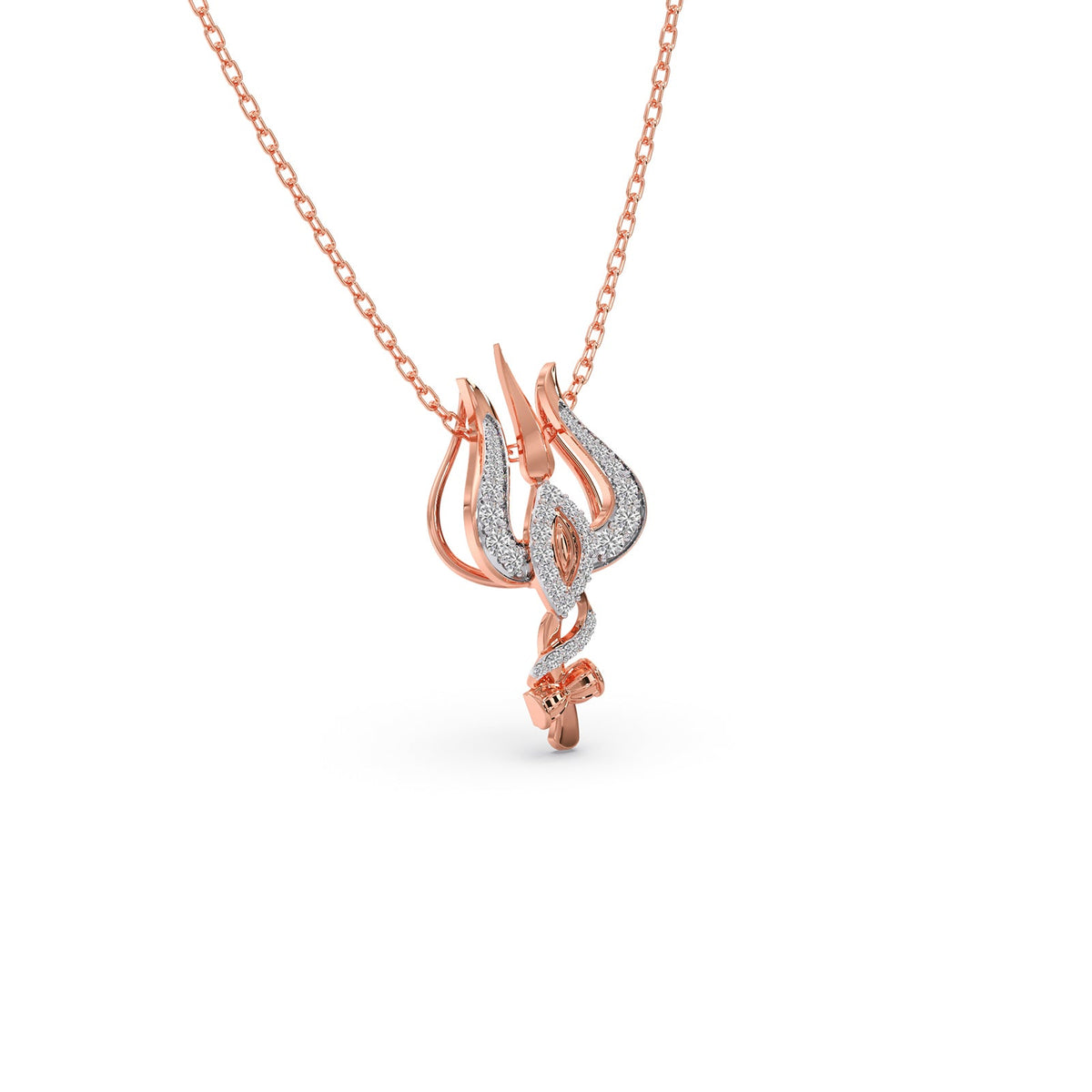 Trishakti Round Diamond Pendant