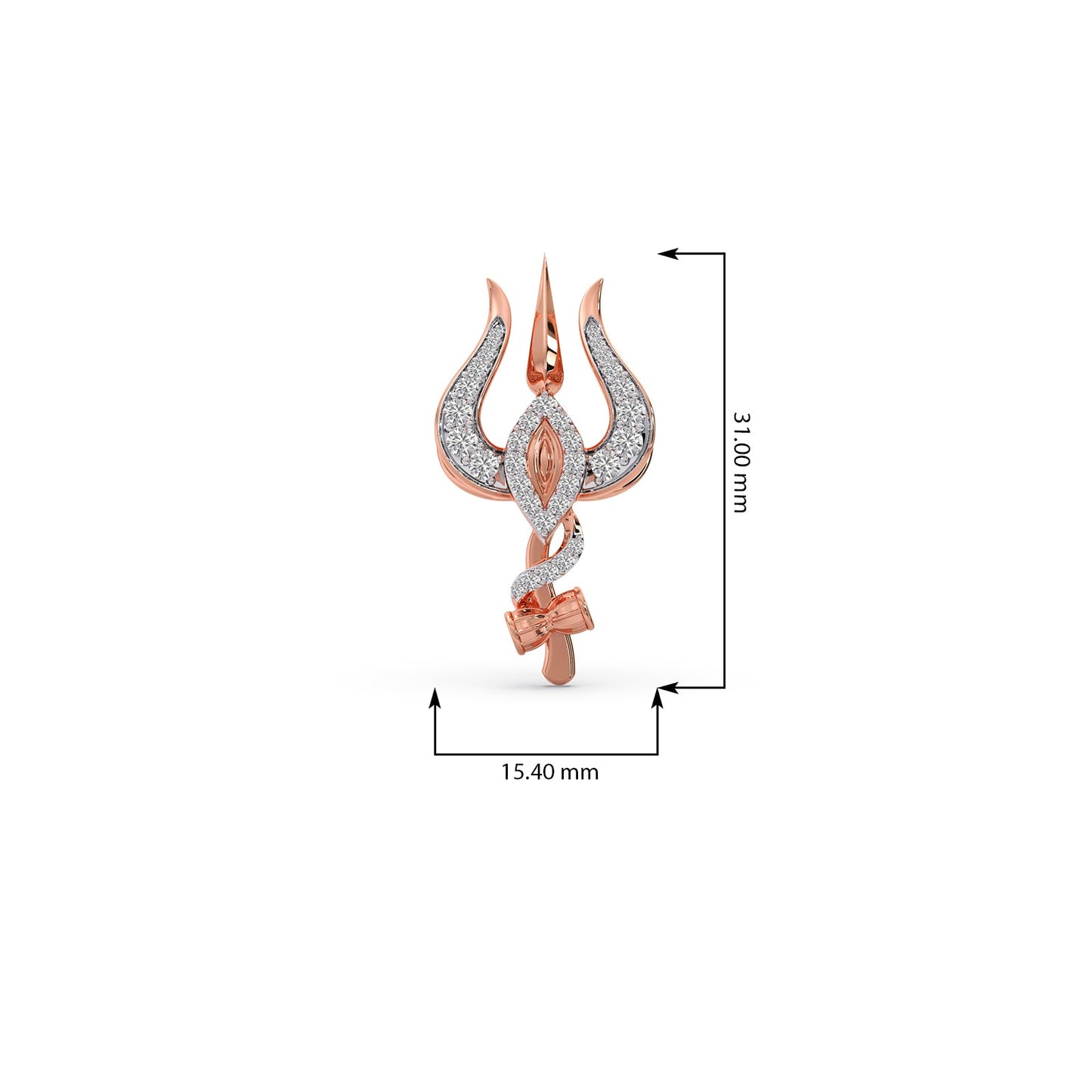 Trishakti Round Diamond Pendant