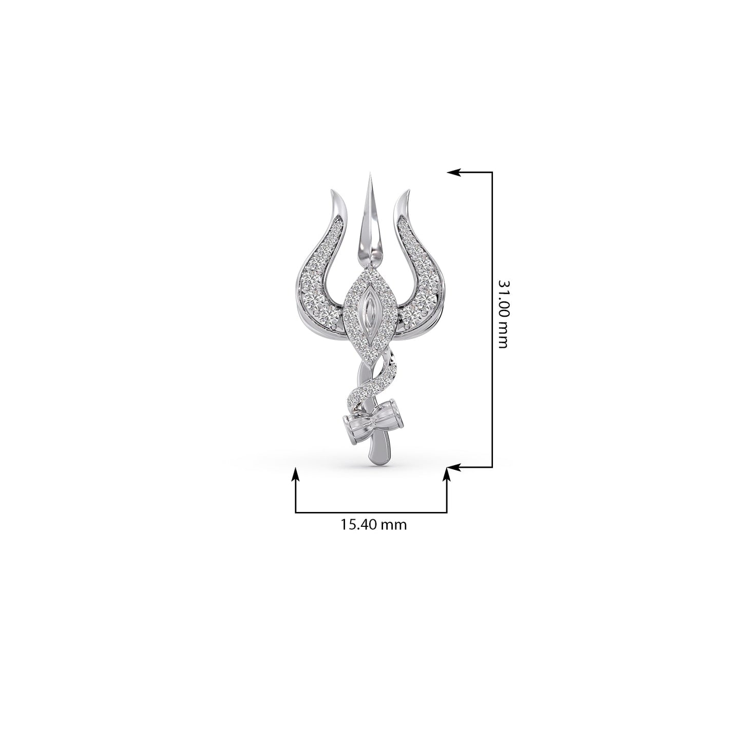 Trishakti Round Diamond Pendant