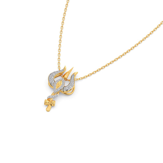 Trishakti Round Diamond Pendant