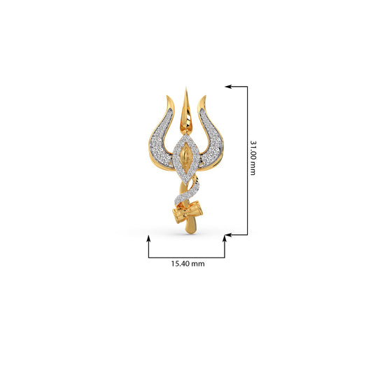 Trishakti Round Diamond Pendant