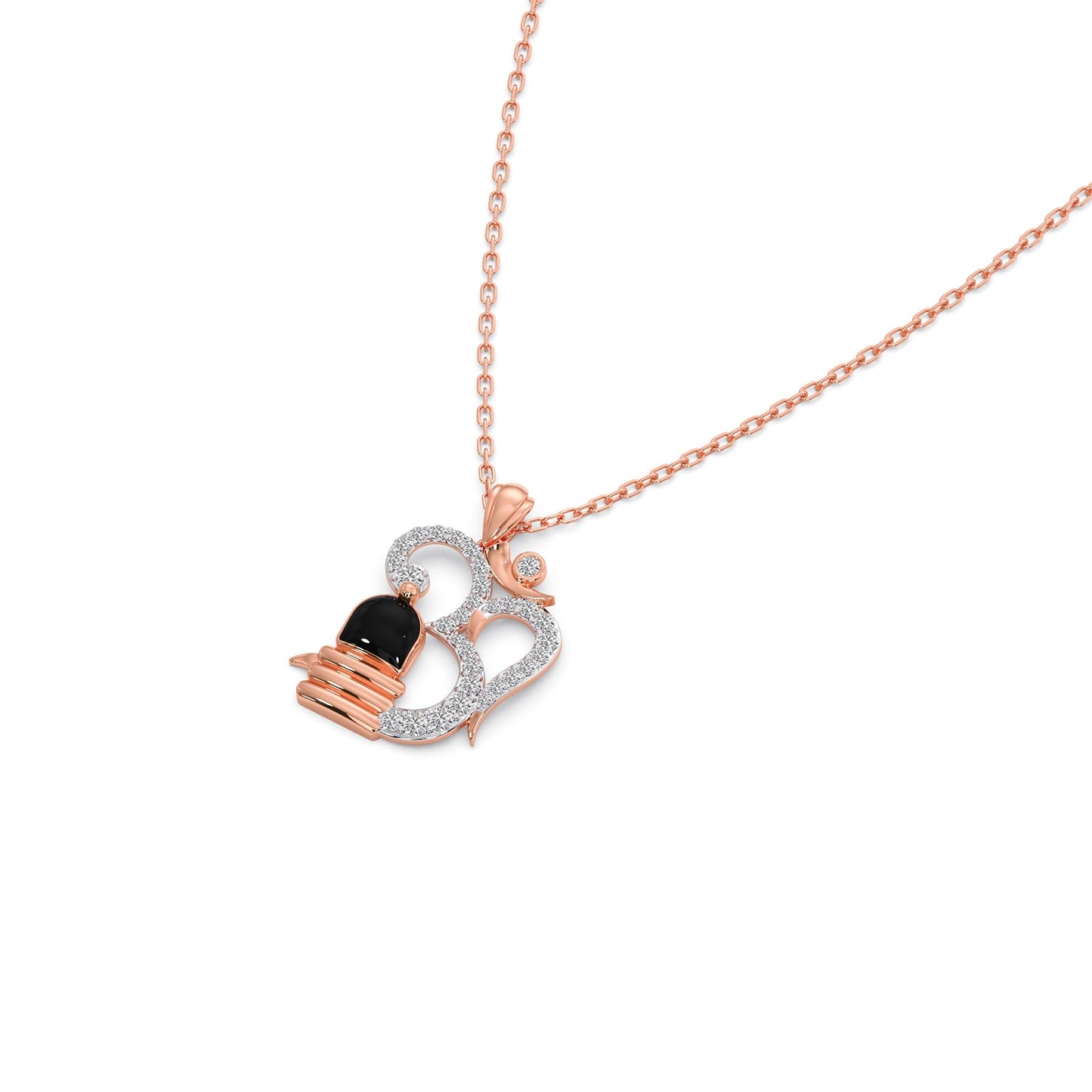 Shivling Omkar Diamond Pendant