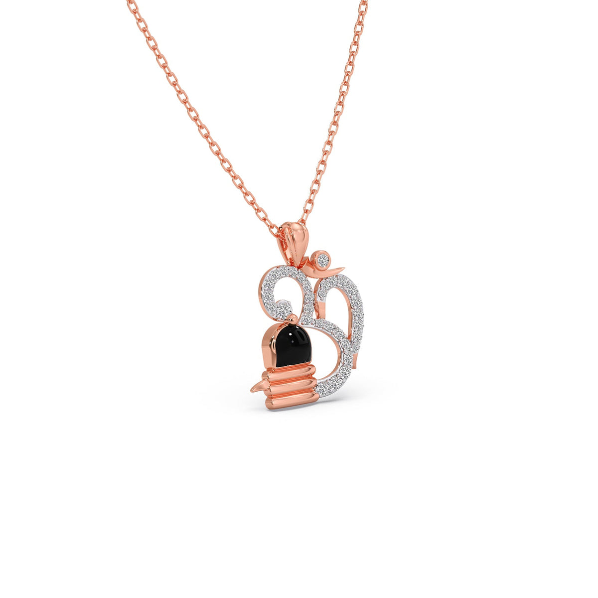 Shivling Omkar Diamond Pendant