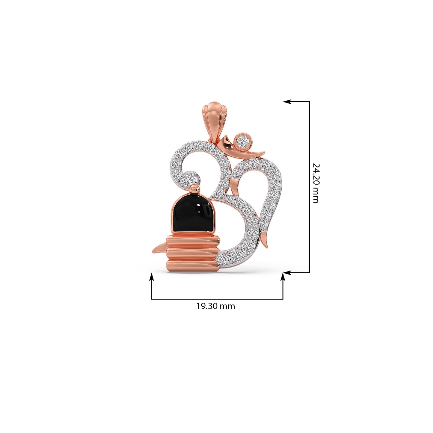 Shivling Omkar Diamond Pendant