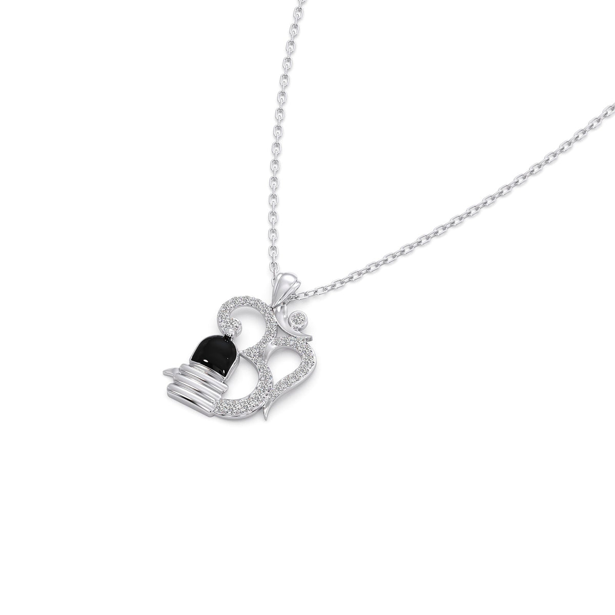 Shivling Omkar Diamond Pendant