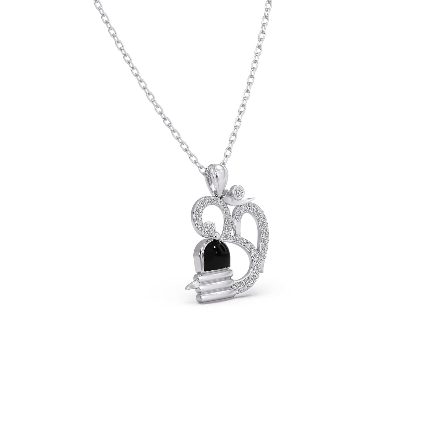 Shivling Omkar Diamond Pendant