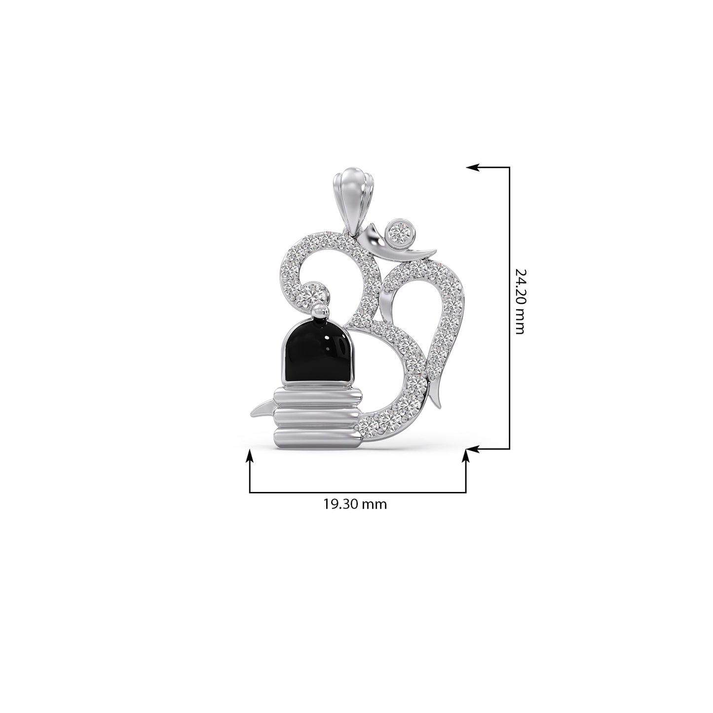 Shivling Omkar Diamond Pendant