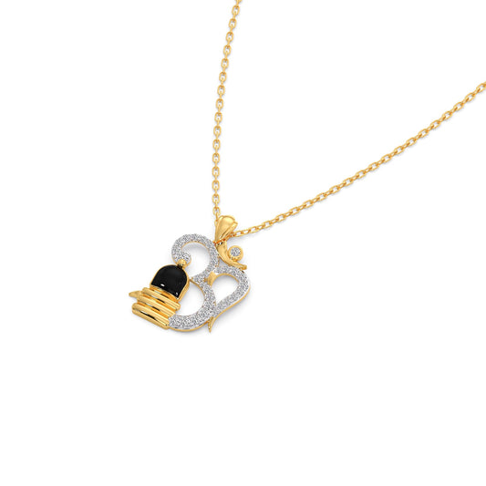 Shivling Omkar Diamond Pendant