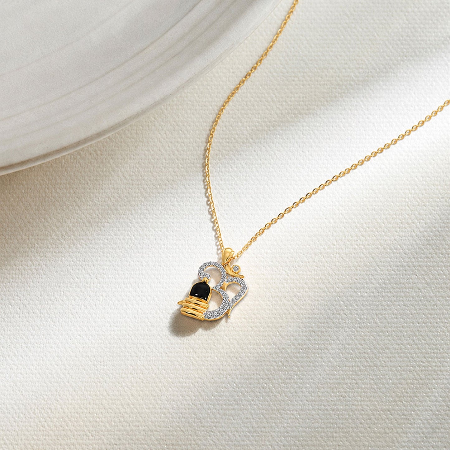Shivling Omkar Diamond Pendant