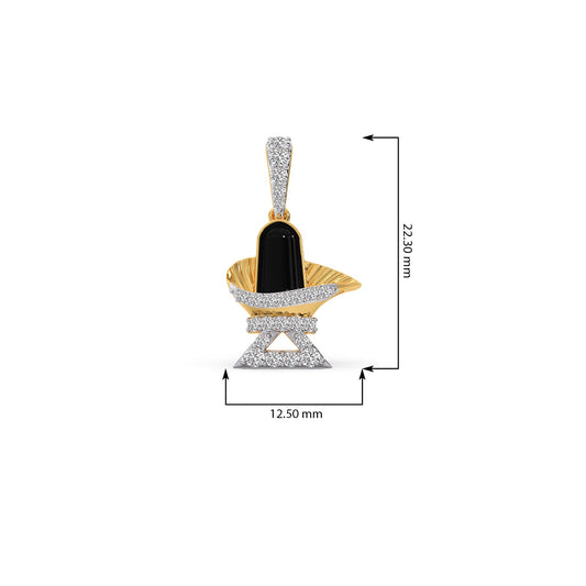 Sacred Shivlingam Diamond Pendant