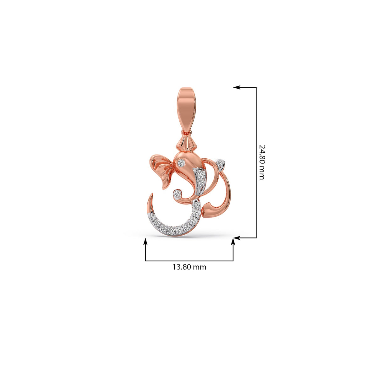 Ganesha Diamond Pendant