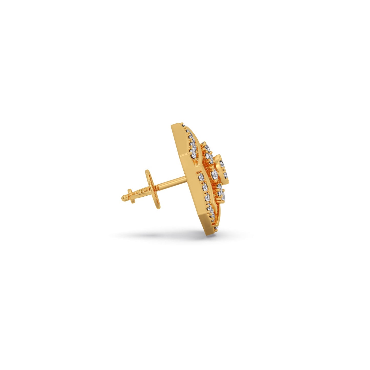 Celestial Hex Diamond Stud Earrings