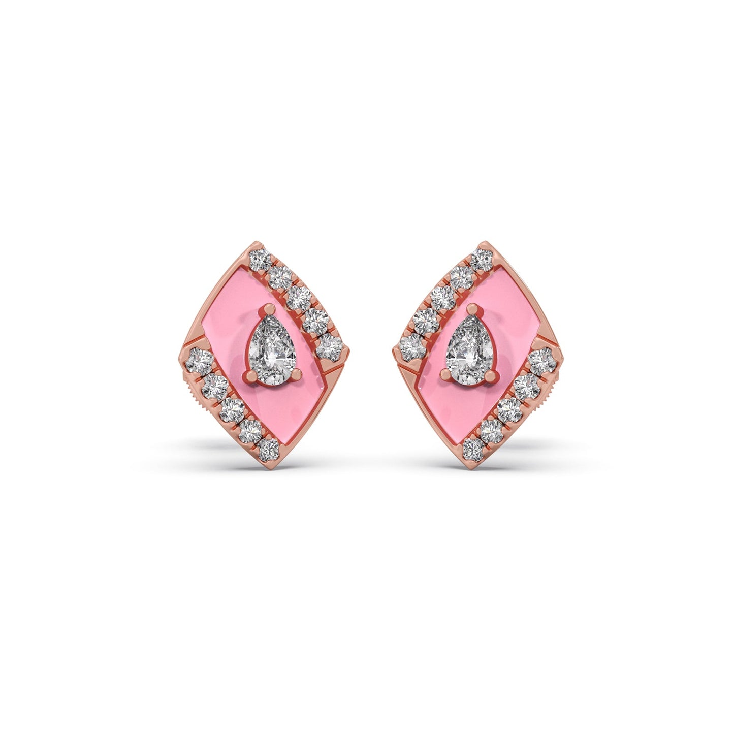 Cotton Candy Pear Earrings