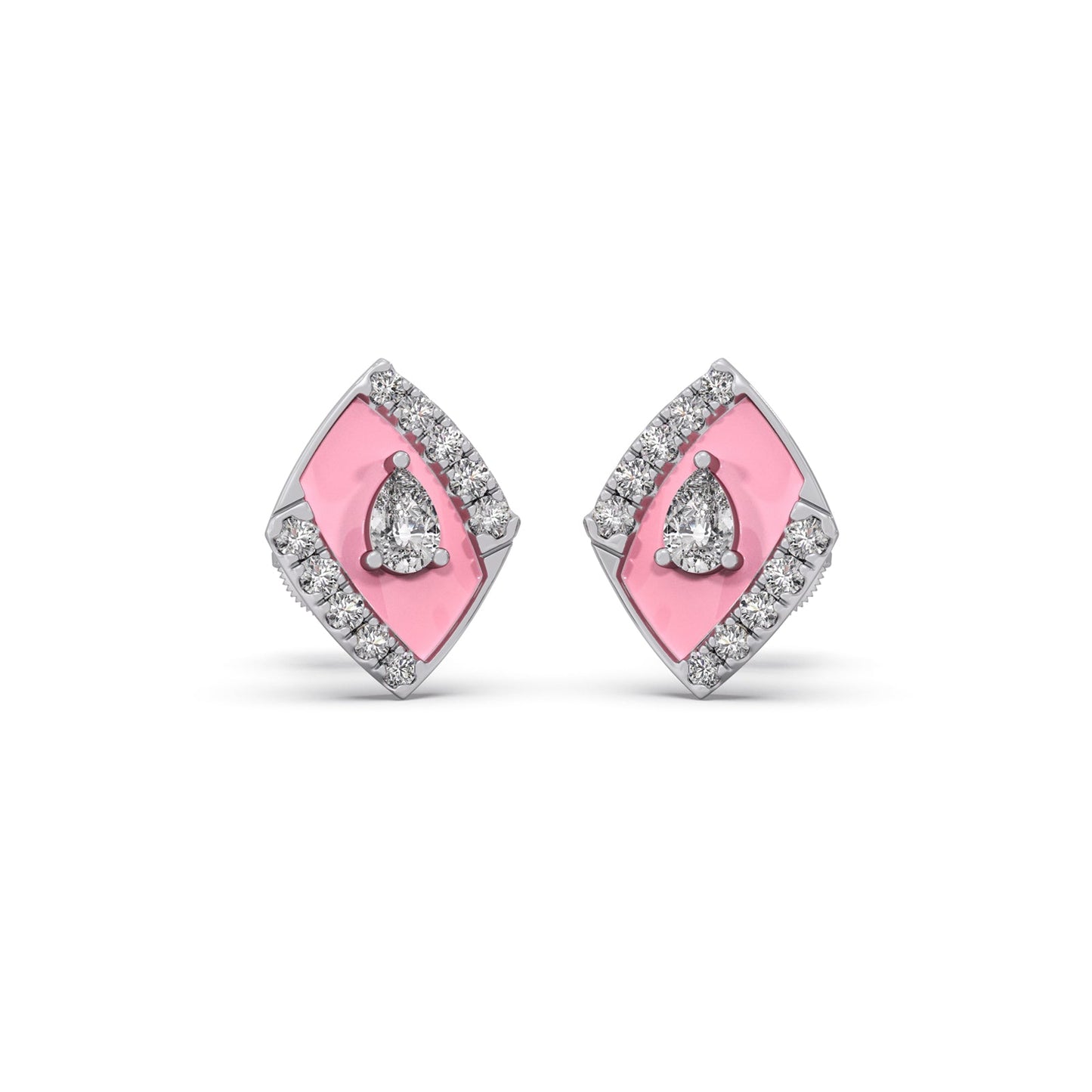 Cotton Candy Pear Earrings