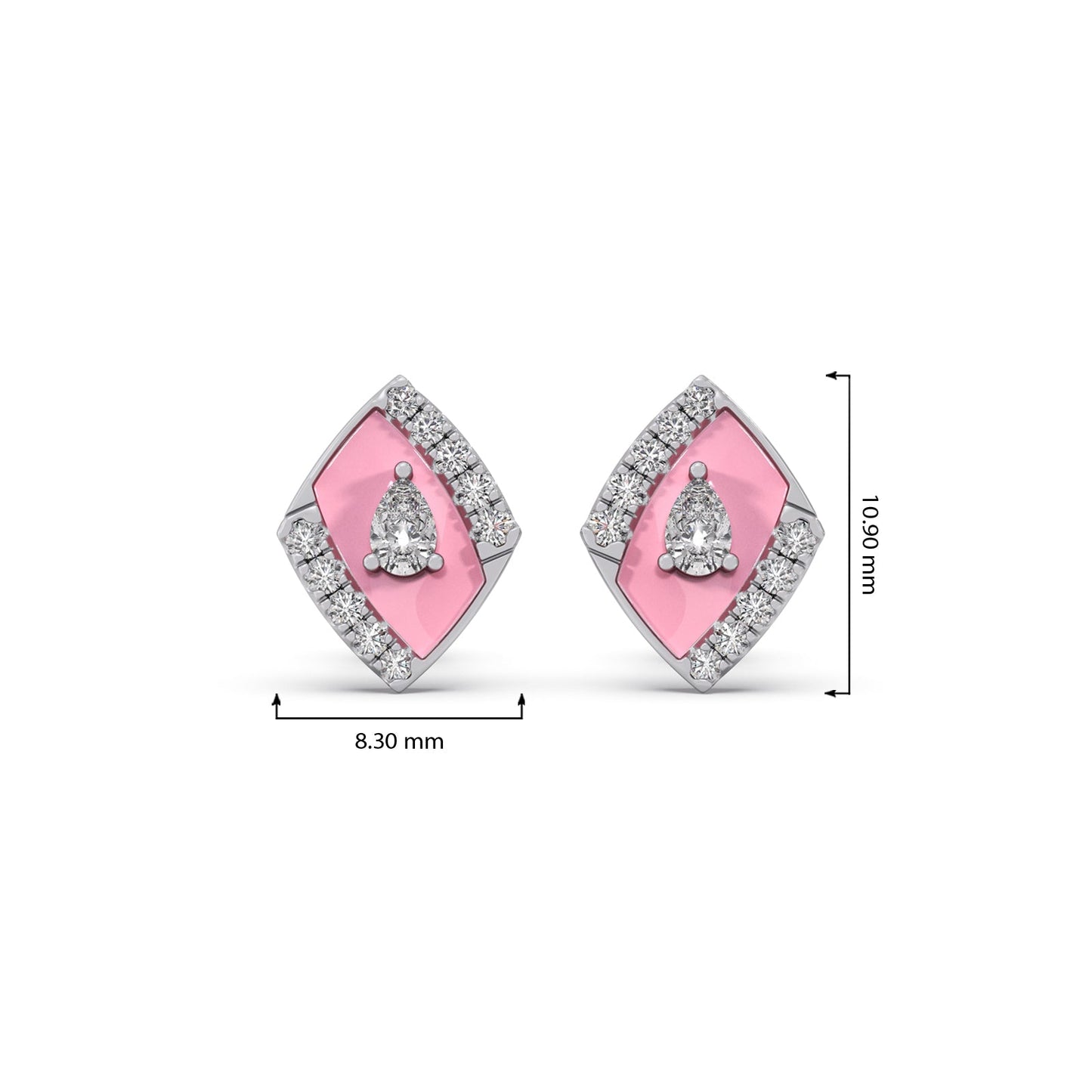Cotton Candy Pear Earrings