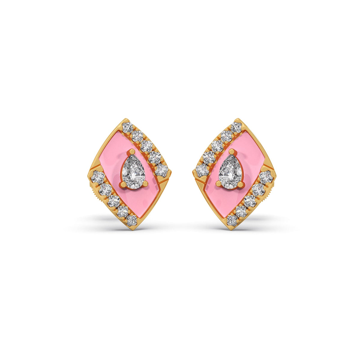 Cotton Candy Pear Earrings