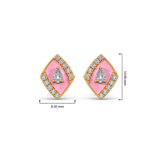 Cotton Candy Pear Earrings